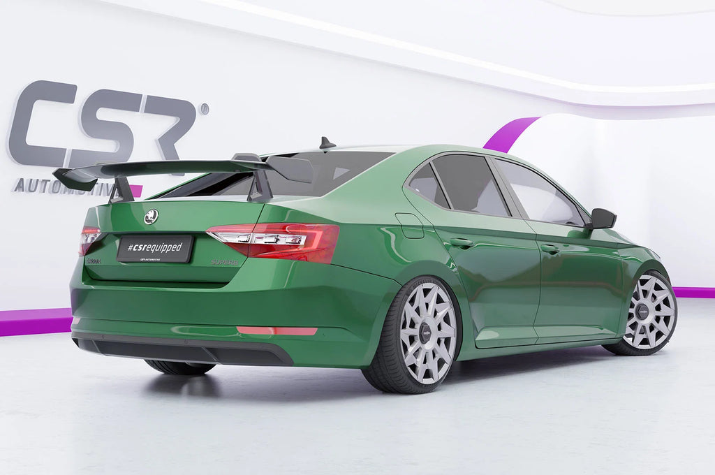CSR Schwanenhals Heckflügel mit ABE für Skoda Superb 3 (Typ 3V) Limousine Design 2 SHF039