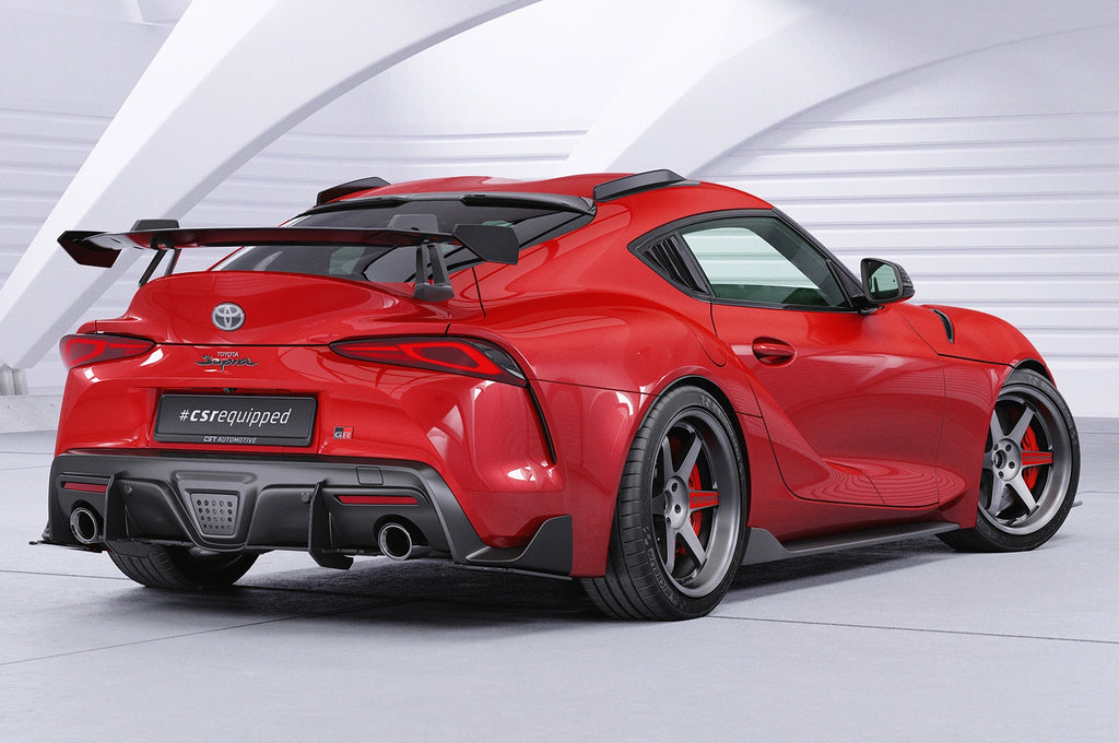 CSR Schwanenhals Heckflügel mit ABE für Toyota GR Supra (A90) SHF030-D01-F002-F-L | Unlackiert roh (Lackierung erforderlich)