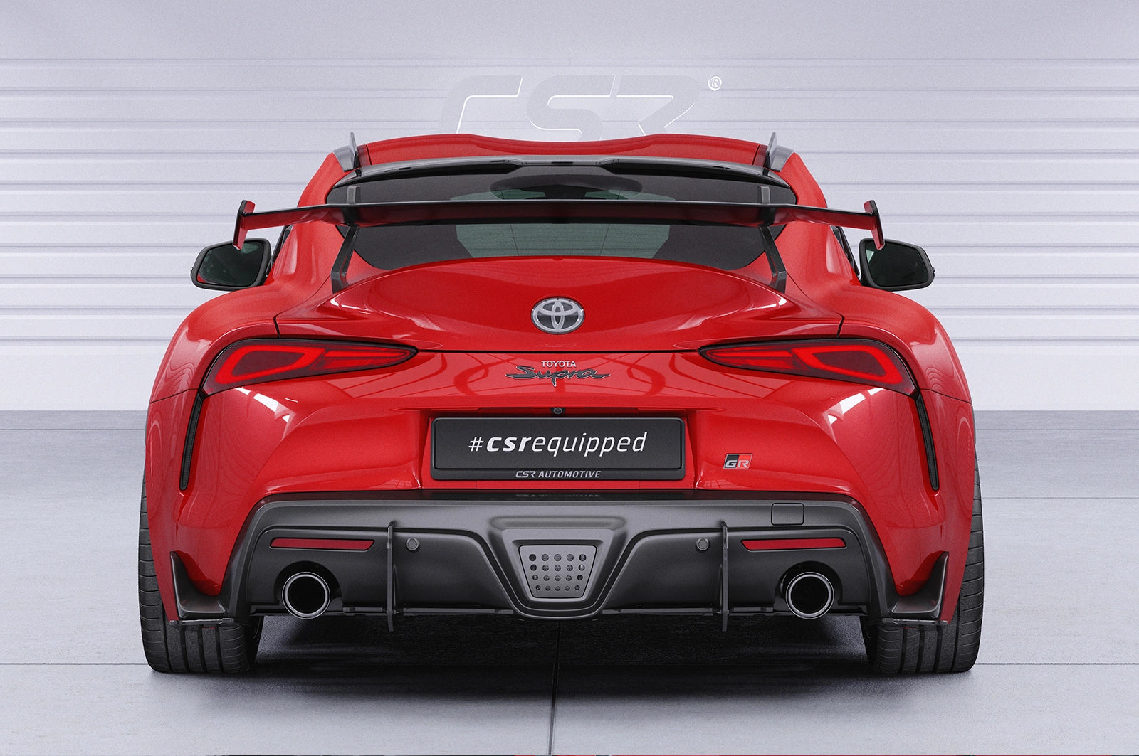 CSR Schwanenhals Heckflügel mit ABE für Toyota GR Supra (A90) SHF030-D01-F002-F-L | Unlackiert roh (Lackierung erforderlich)