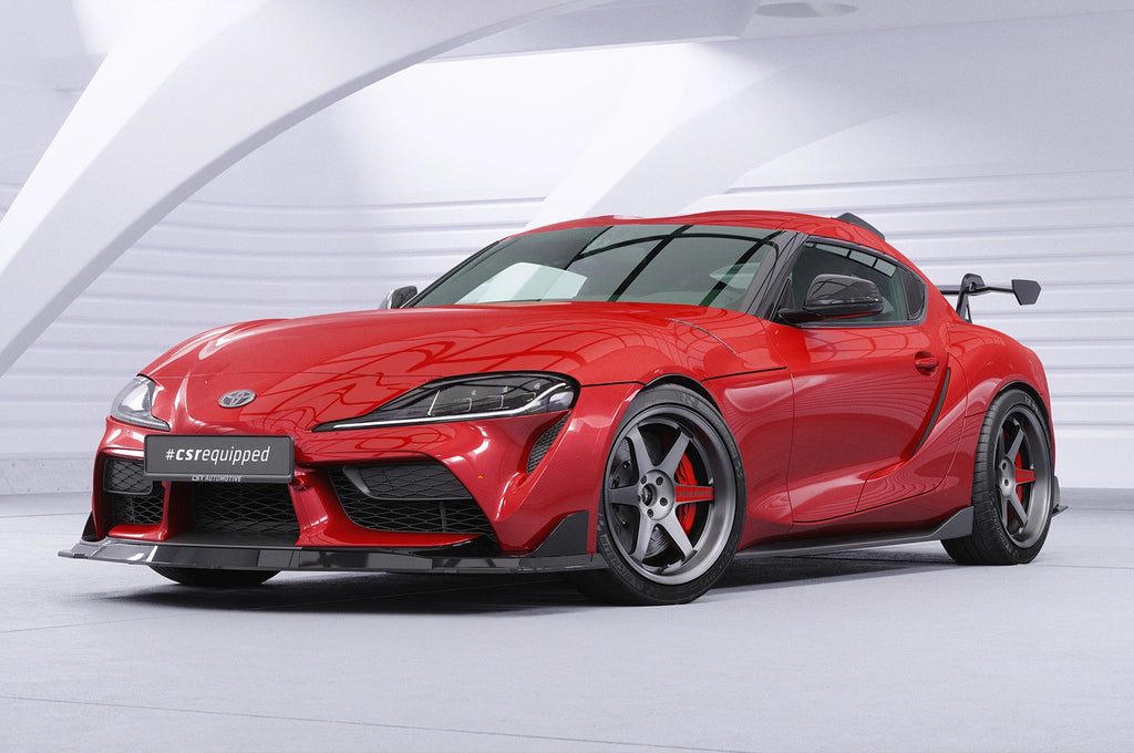 CSR Schwanenhals Heckflügel mit ABE für Toyota GR Supra (A90) SHF030-D02-F002-F-P | Schwarz lackiert (keine Lackierung erforderlich)