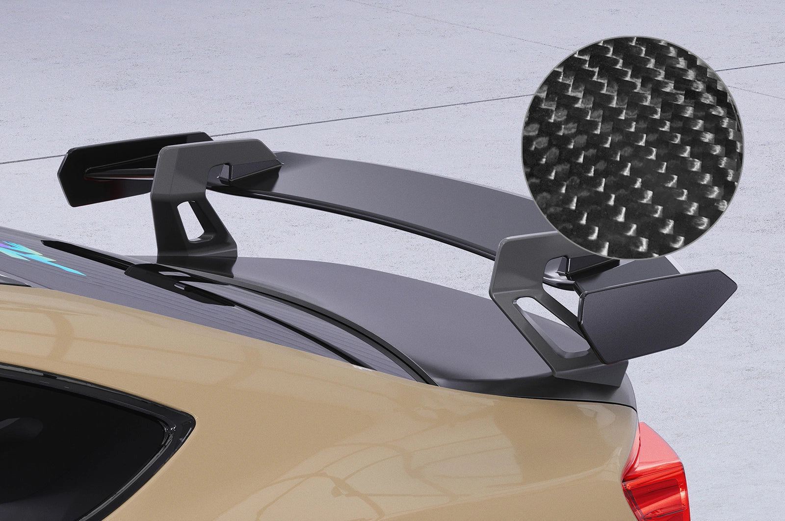 CSR Schwanenhals Heckflügel mit ABE für Toyota GT86 (ZN6) / Subaru BRZ (1.Gen) SHF006-D01-F002-C | Carbon Look Hochglanz (keine Lackierung erforderlich)