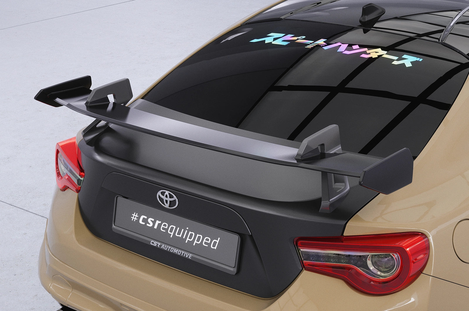 CSR Schwanenhals Heckflügel mit ABE für Toyota GT86 (ZN6) / Subaru BRZ (1.Gen) SHF006-D01-F002-C | Carbon Look Hochglanz (keine Lackierung erforderlich)