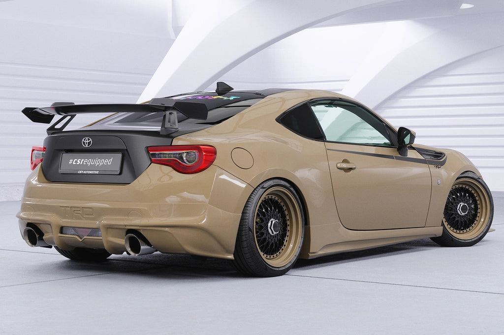 CSR Schwanenhals Heckflügel mit ABE für Toyota GT86 (ZN6) / Subaru BRZ (1.Gen) SHF006-D01-F002-F-P | Schwarz lackiert (keine Lackierung erforderlich)