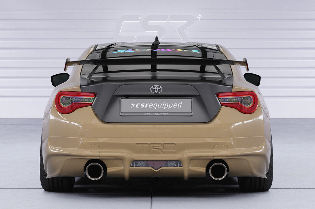 CSR Schwanenhals Heckflügel mit ABE für Toyota GT86 (ZN6) / Subaru BRZ (1.Gen) SHF006-D01-F002-F-P | Schwarz lackiert (keine Lackierung erforderlich)