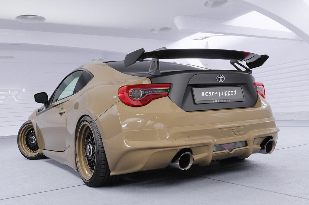 CSR Schwanenhals Heckflügel mit ABE für Toyota GT86 (ZN6) / Subaru BRZ (1.Gen) SHF006-D01-F002-F-P | Schwarz lackiert (keine Lackierung erforderlich)
