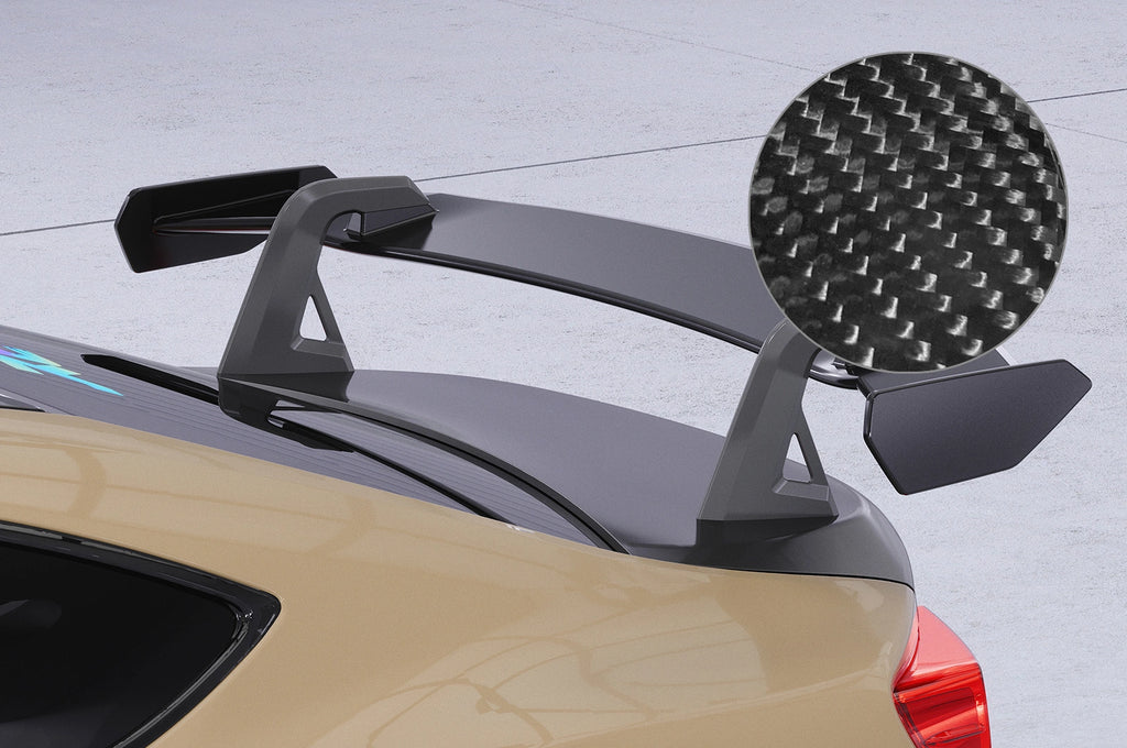 CSR Schwanenhals Heckflügel mit ABE für Toyota GT86 (ZN6) / Subaru BRZ (1.Gen) SHF006-D02-F002-C | Carbon Look Hochglanz (keine Lackierung erforderlich)