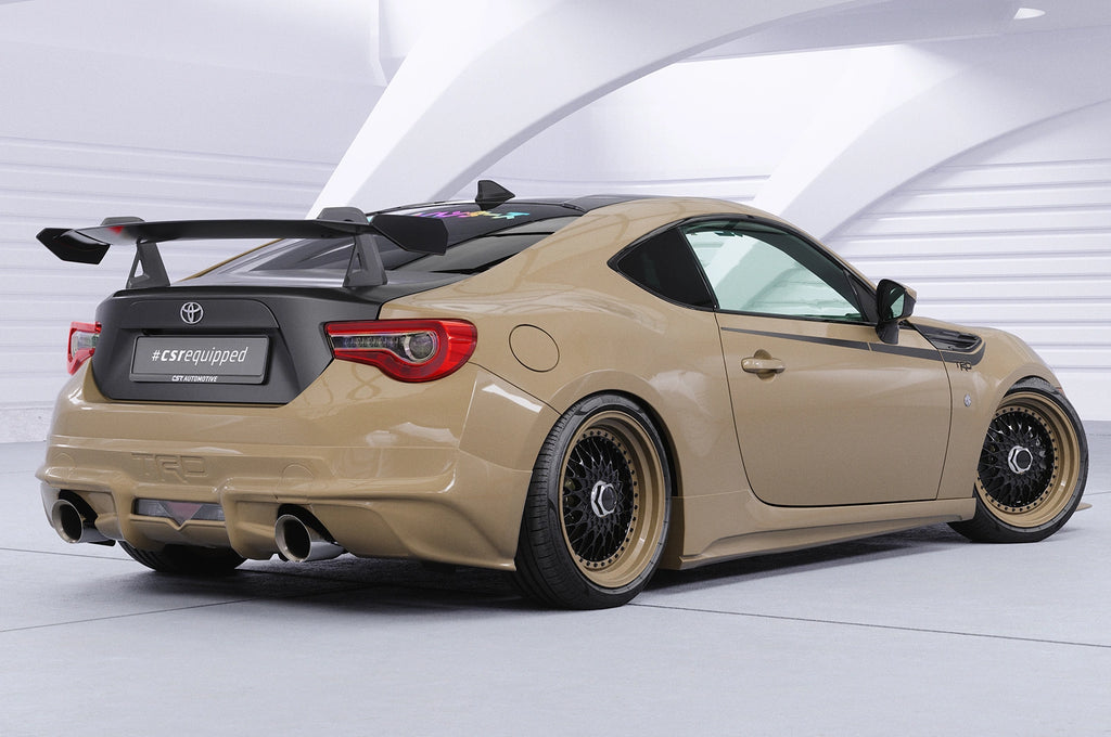 CSR Schwanenhals Heckflügel mit ABE für Toyota GT86 (ZN6) / Subaru BRZ (1.Gen) SHF006-D02-F002-C | Carbon Look Hochglanz (keine Lackierung erforderlich)