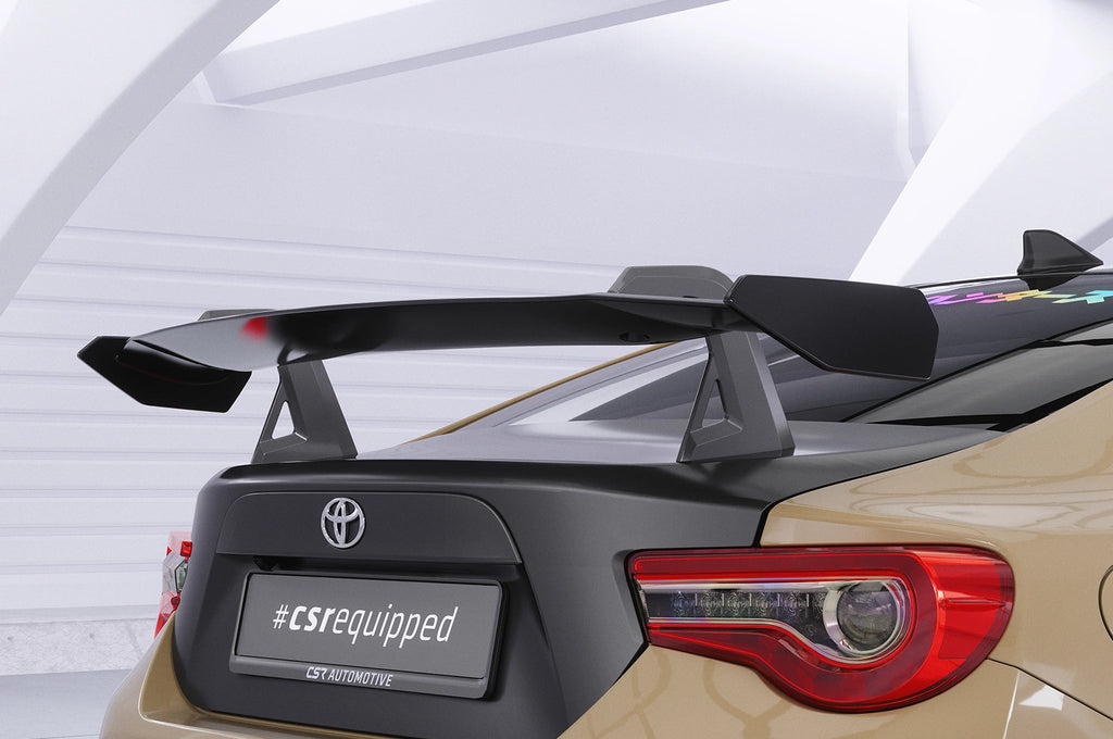 CSR Schwanenhals Heckflügel mit ABE für Toyota GT86 (ZN6) / Subaru BRZ (1.Gen) SHF006-D02-F002-F-L | Unlackiert roh (Lackierung erforderlich)