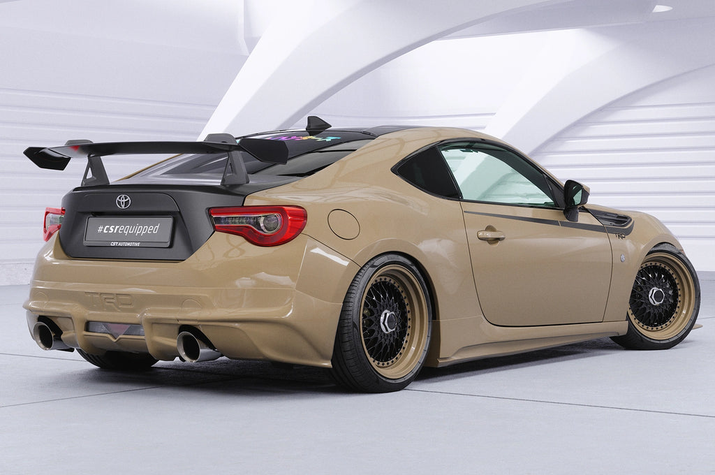 CSR Schwanenhals Heckflügel mit ABE für Toyota GT86 (ZN6) / Subaru BRZ (1.Gen) SHF006-D02-F002-F-L | Unlackiert roh (Lackierung erforderlich)