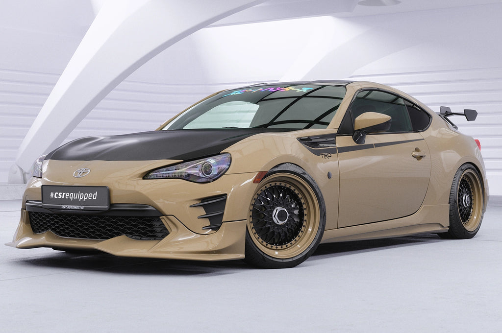 CSR Schwanenhals Heckflügel mit ABE für Toyota GT86 (ZN6) / Subaru BRZ (1.Gen) SHF006-D02-F002-F-L | Unlackiert roh (Lackierung erforderlich)