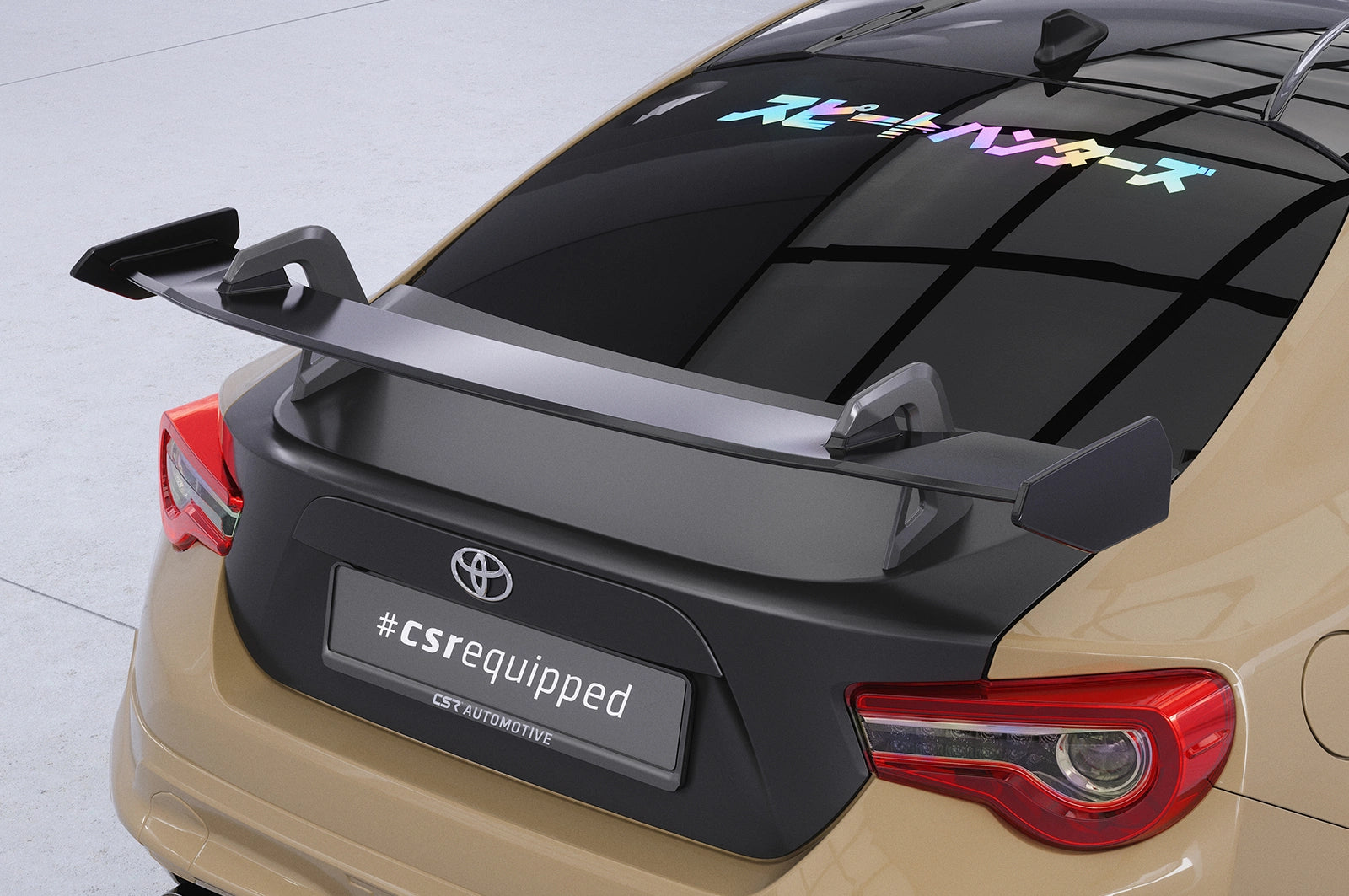 CSR Schwanenhals Heckflügel mit ABE für Toyota GT86 (ZN6) / Subaru BRZ (1.Gen) SHF006-D02-F002-F-P | Schwarz lackiert (keine Lackierung erforderlich)