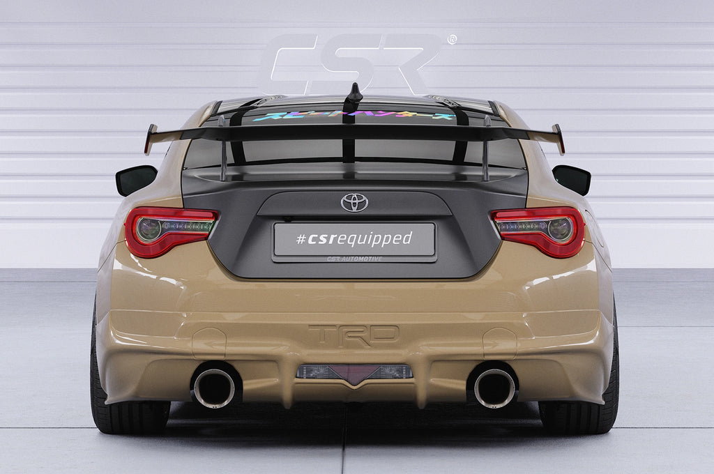 CSR Schwanenhals Heckflügel mit ABE für Toyota GT86 (ZN6) / Subaru BRZ (1.Gen) SHF006-D02-F002-F-P | Schwarz lackiert (keine Lackierung erforderlich)