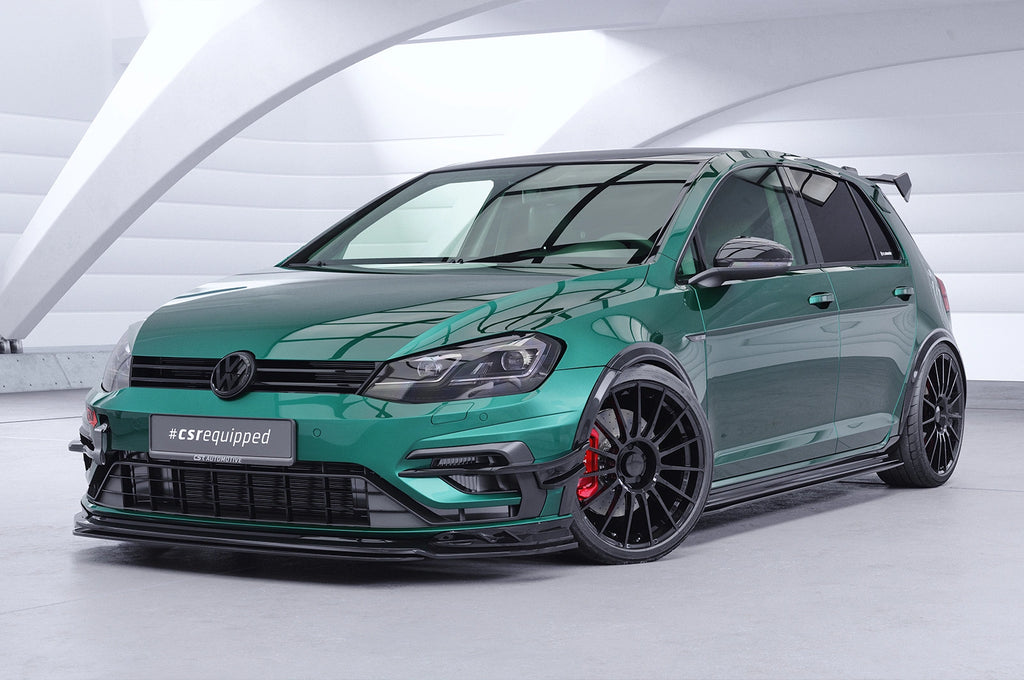 CSR Schwanenhals Heckflügel mit ABE für VW Golf 7 GTI, GTD, GTE, R, R-Line SHF052-F004-F-L | Unlackiert roh (Lackierung erforderlich)