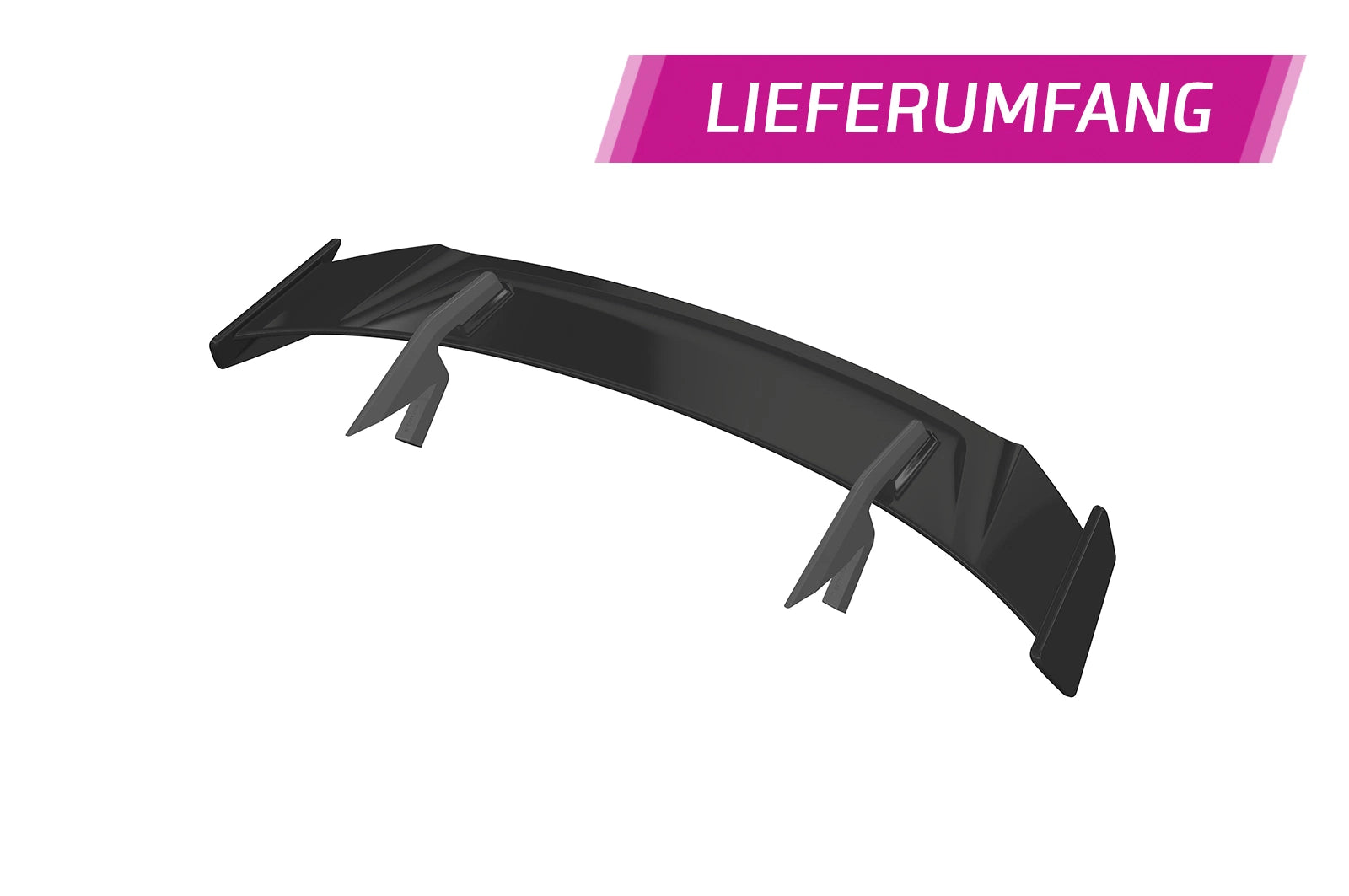 CSR Schwanenhals Heckflügel mit ABE für VW Golf 7 GTI, GTD, GTE, R, R-Line SHF052-F004-F-P | Schwarz lackiert (keine Lackierung erforderlich)