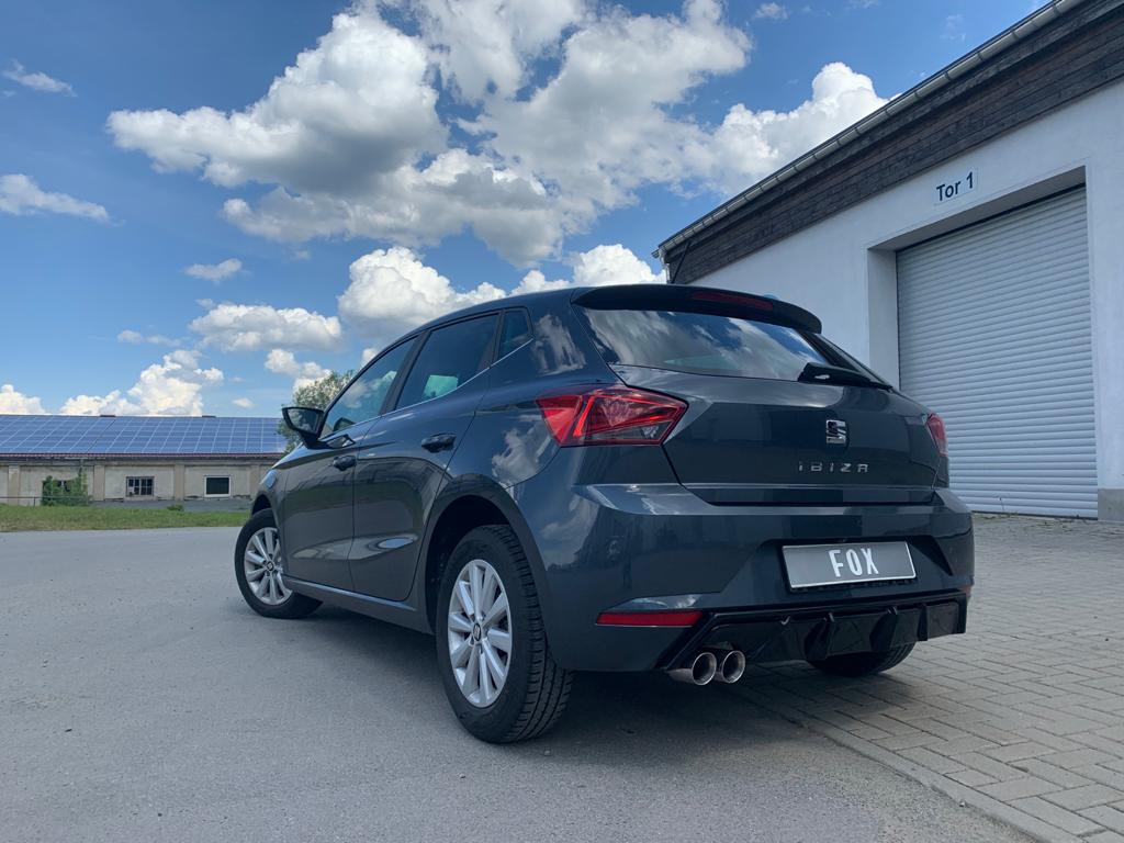 Fox passend fürSeat Ibiza V - KJ Endschalldämpfer mit Abgasklappe - 2x80 Typ 25