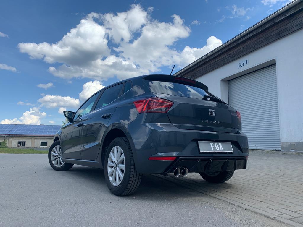 Fox passend fürSeat Ibiza V - KJ Endschalldämpfer mit Abgasklappe - 2x80 Typ 25