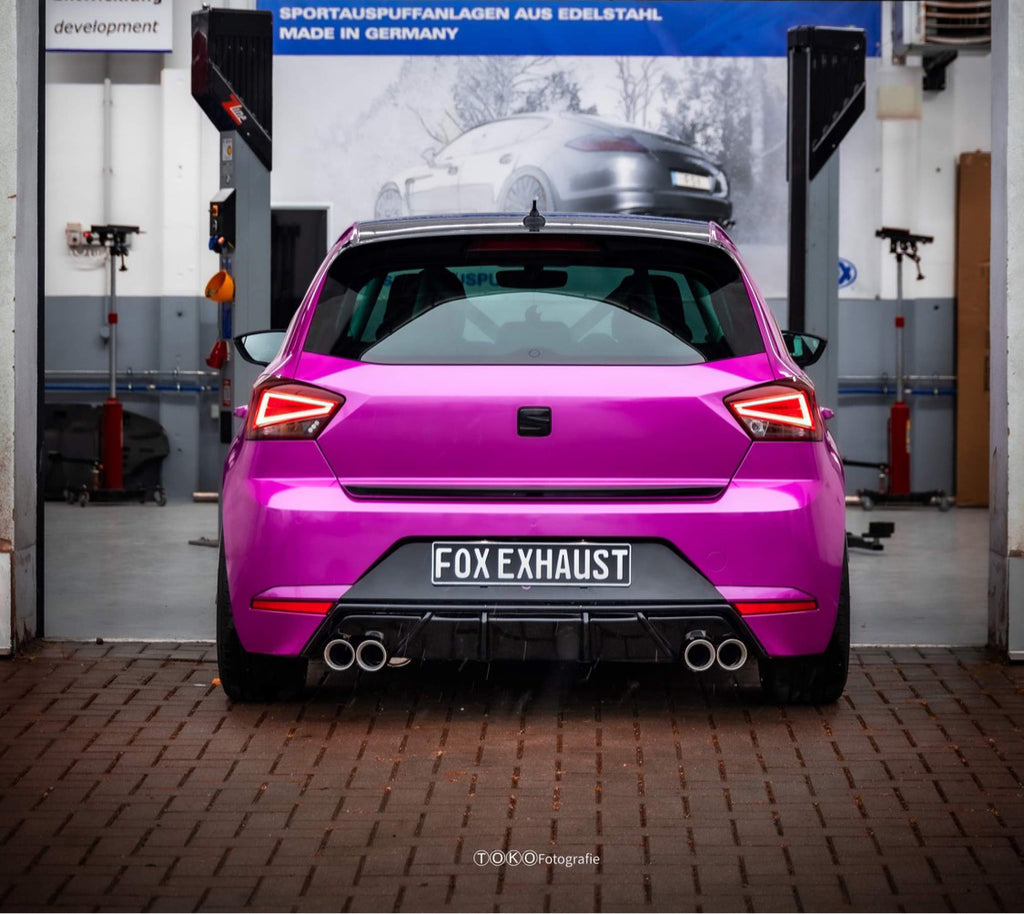 Fox passend fürSeat Ibiza V - KJ Endschalldämpfer ohne Abgasklappe Ausgang rechts/links - 2x76 Typ 25 rechts/links