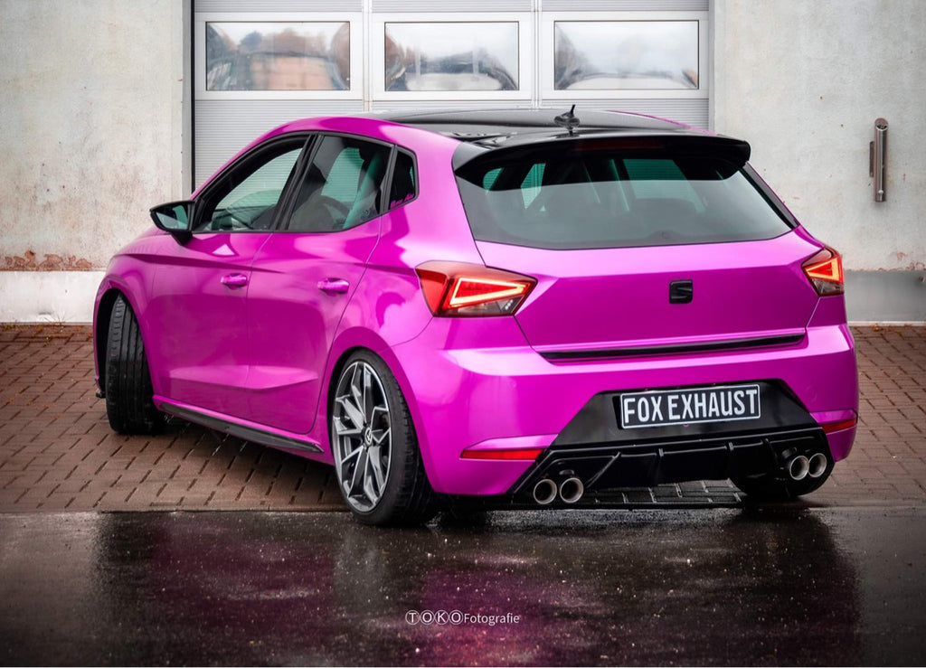 Fox passend fürSeat Ibiza V - KJ Endschalldämpfer ohne Abgasklappe Ausgang rechts/links - 2x76 Typ 25 rechts/links
