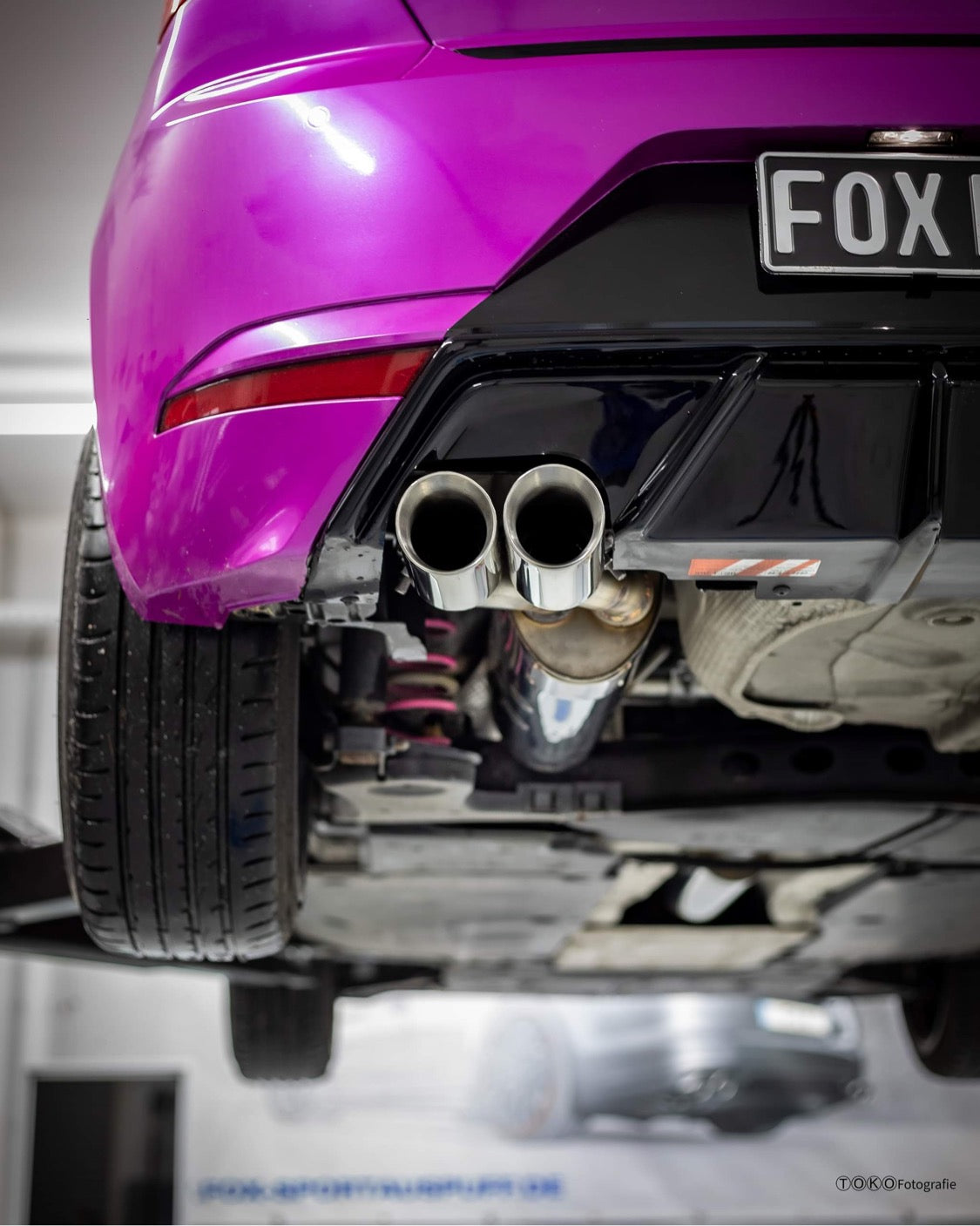 Fox passend fürSeat Ibiza V - KJ Endschalldämpfer mit Abgasklappe Ausgang rechts/links - 2x76 Typ 25 rechts/links