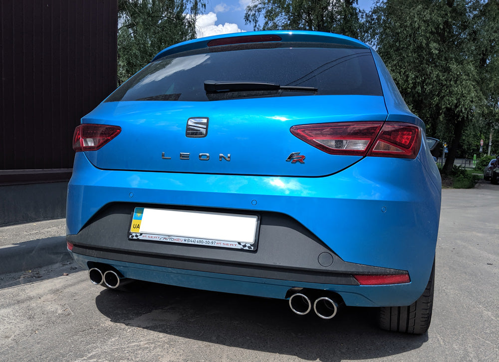 Fox passend fürSeat Leon 5F Endschalldämpfer Ausgang rechts/links - 2x80 Typ 16 rechts/links