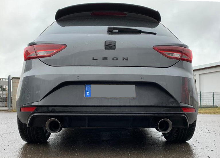 Fox passend fürSeat Leon 5F Endschalldämpfer rechts/links - 1x100 Typ 25 rechts/links für Rieger Stoßstange (Art. Nr. 00088089)