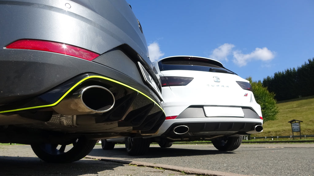 Fox passend fürSeat Leon 5F ST 4x4 - Cupra 300 mit OPF Halbanlage ab OPF - 160x90 Typ 38 rechts/links