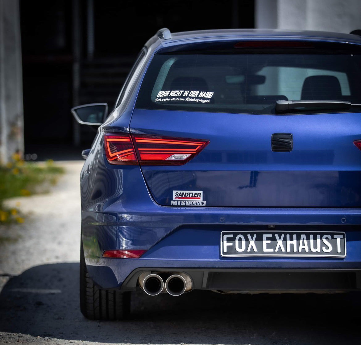 Fox passend fürSeat Leon 5F ST - Starre Hinterachse Endschalldämpfer - 2x90 Typ 25