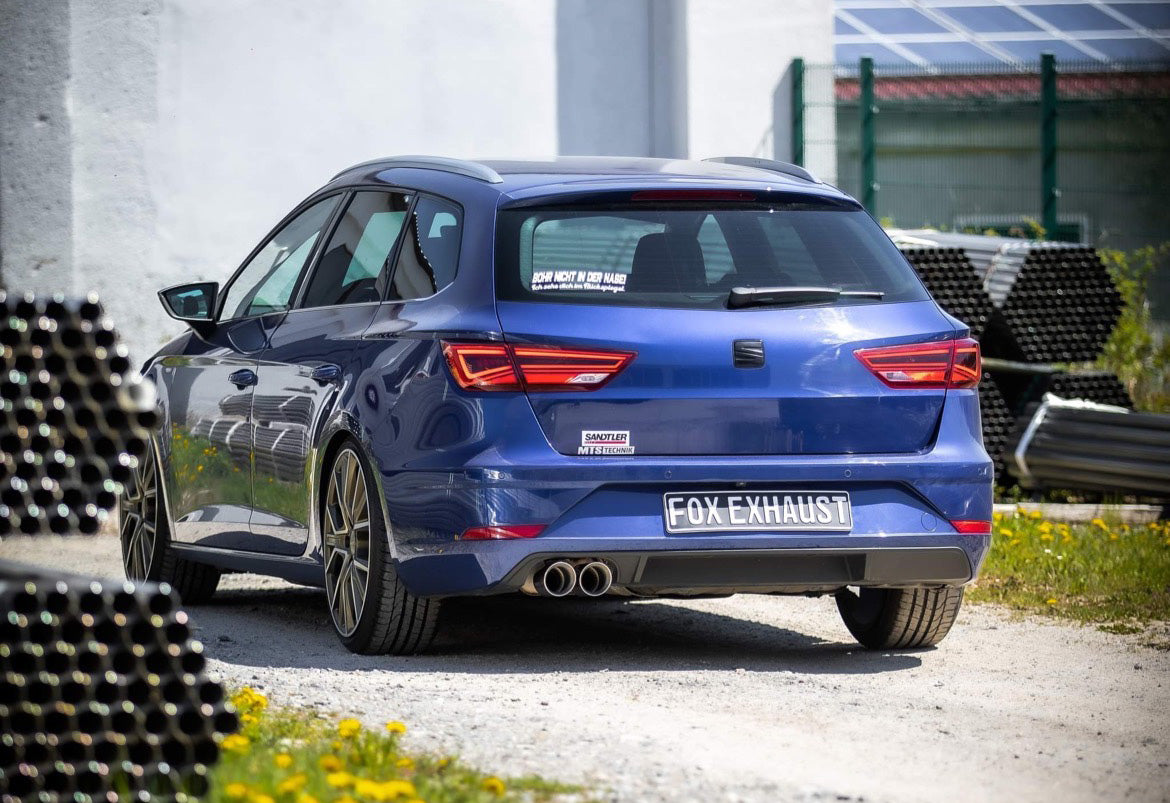 Fox passend fürSeat Leon 5F ST - Starre Hinterachse Endschalldämpfer - 2x90 Typ 25