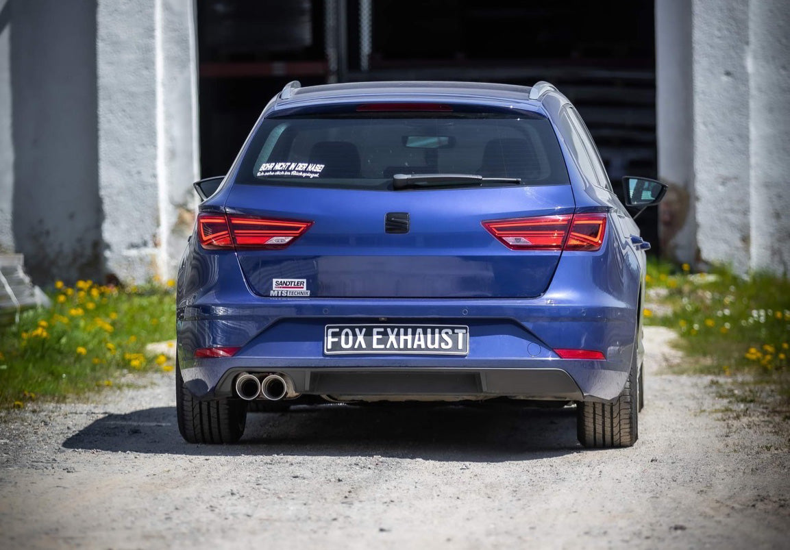 Fox passend fürSeat Leon 5F ST - Starre Hinterachse Endschalldämpfer - 2x90 Typ 25