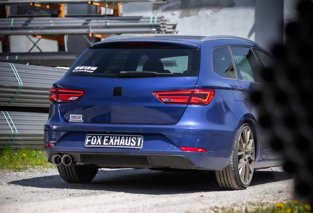 Fox passend fürSeat Leon 5F ST - Starre Hinterachse Endschalldämpfer - 2x90 Typ 25