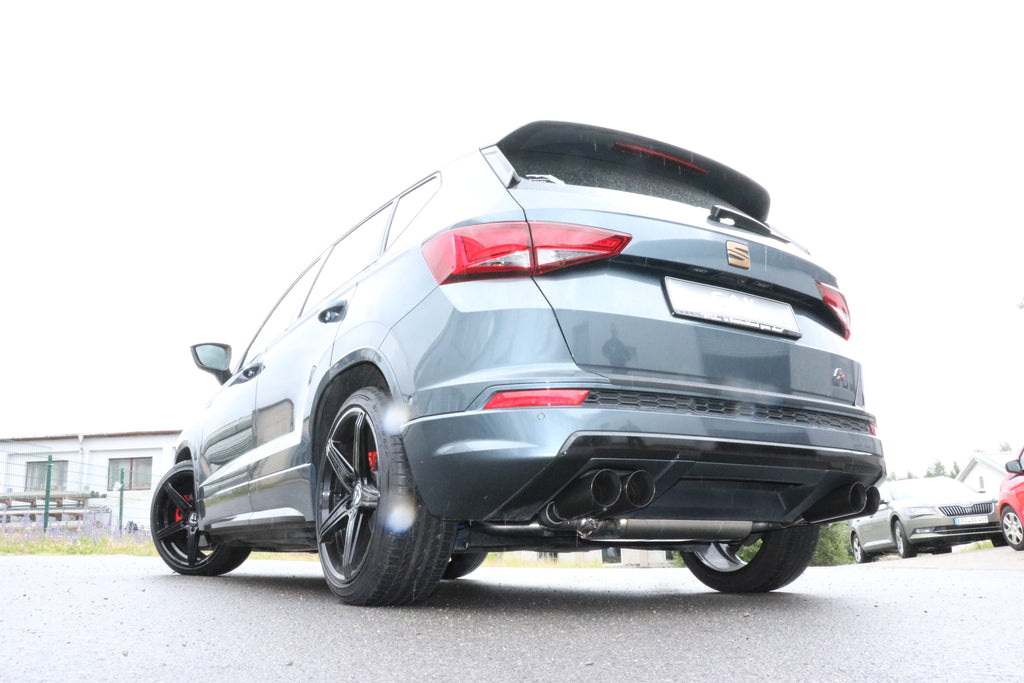 Fox passend fürSeat Ateca 4x2 - FP - Black Endschalldämpfer rechts/links - 2x90 Typ 25 echts/links schwarz emalliert
