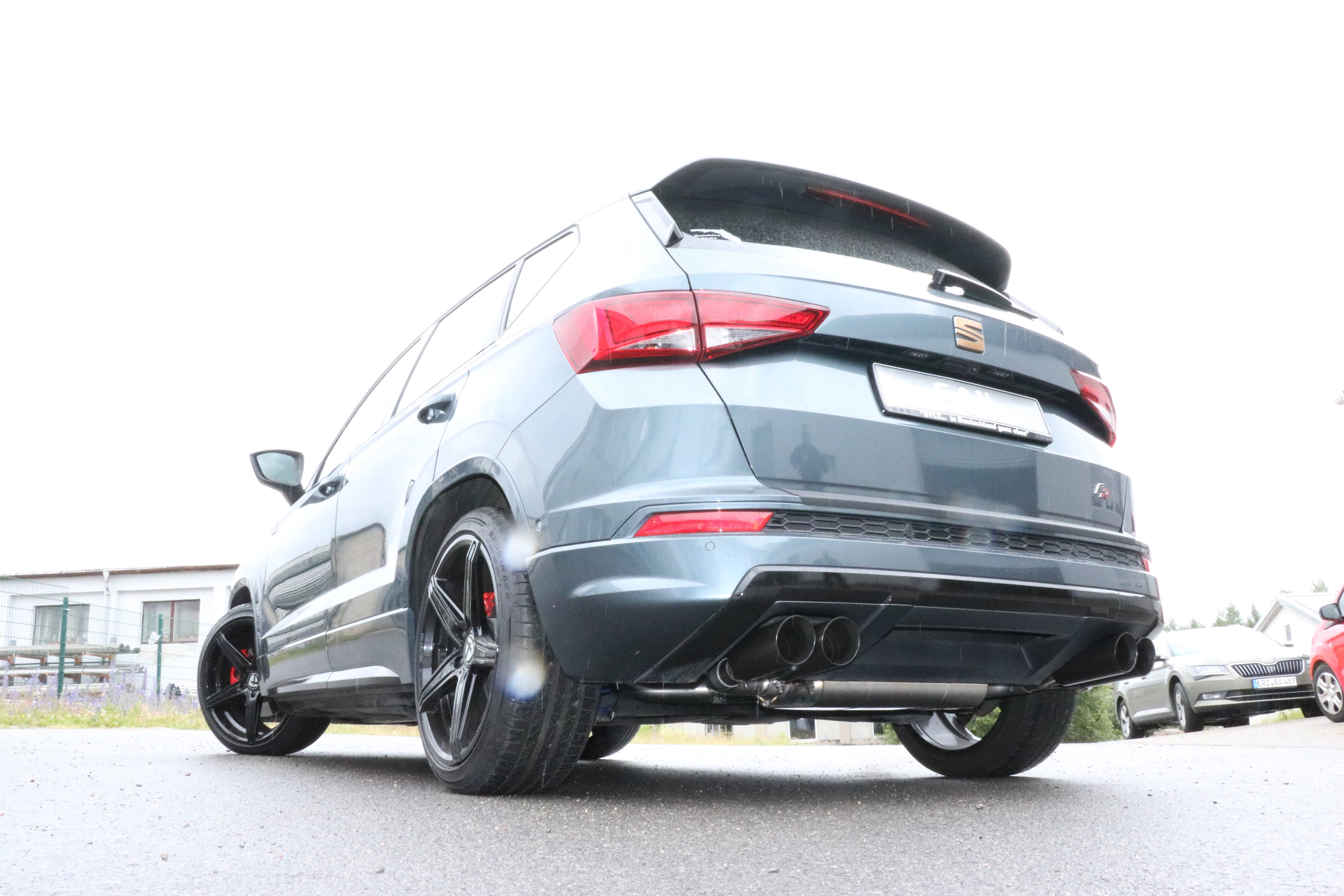 Fox passend fürSeat Ateca 4x2 - FP - Black Endschalldämpfer rechts/links - 2x90 Typ 25 echts/links schwarz emalliert