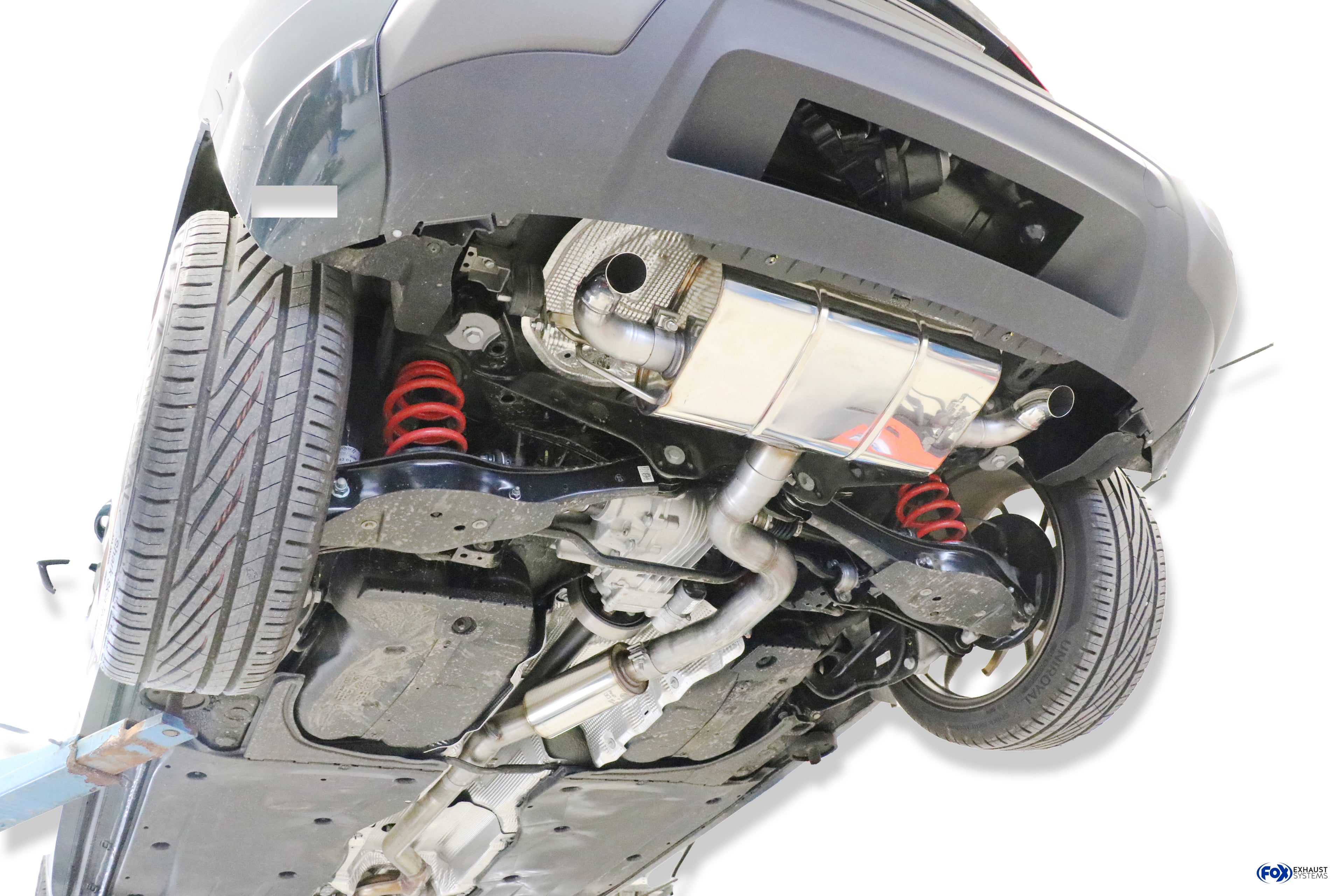 Fox passend fürSeat Ateca 5FP - 4x4 Facelift Endschalldämpfer quer Ausgang rechts/links - Endrohre hinter der Stoßstange