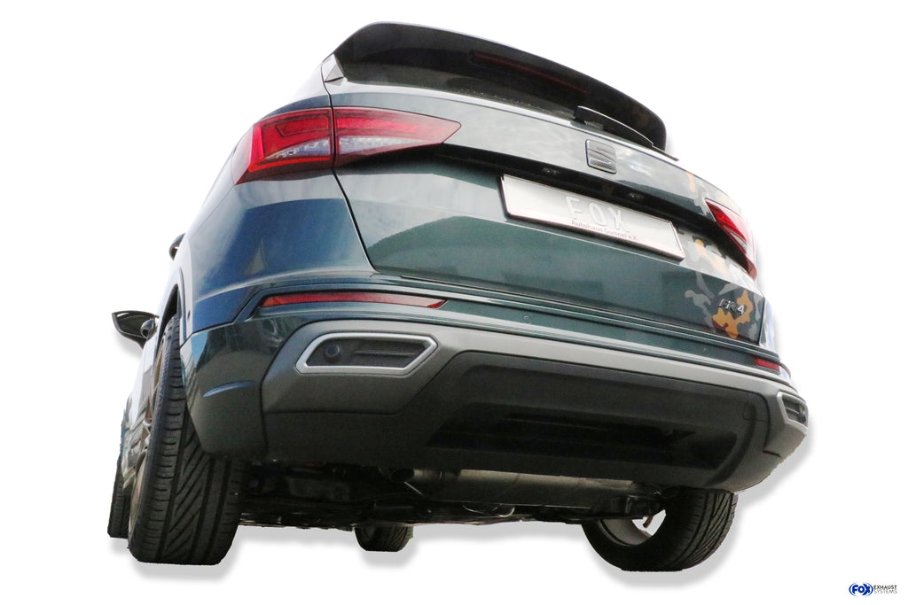 Fox passend fürSeat Ateca 5FP - 4x4 Facelift Endschalldämpfer quer Ausgang rechts/links - Endrohre hinter der Stoßstange