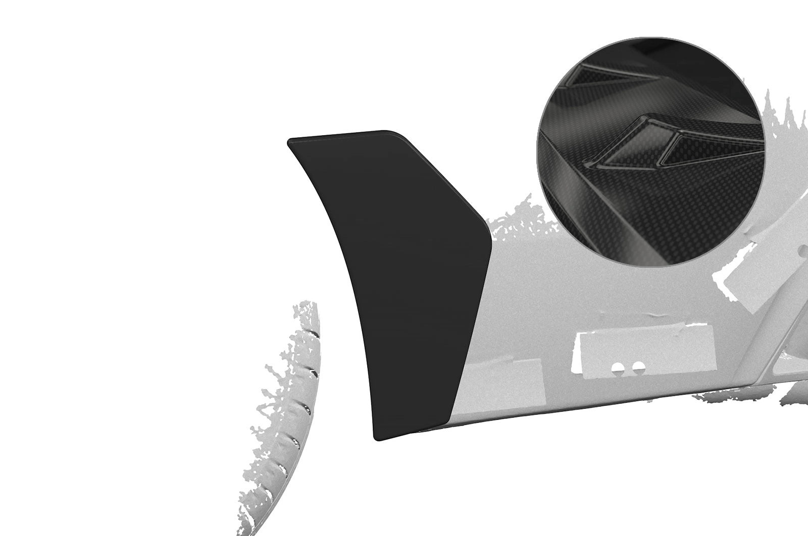CSR Side Blades / Side Spats für BMW 4er F32 / F33 M-Paket BL015-C | Carbon Look Hochglanz (keine Lackierung erforderlich)