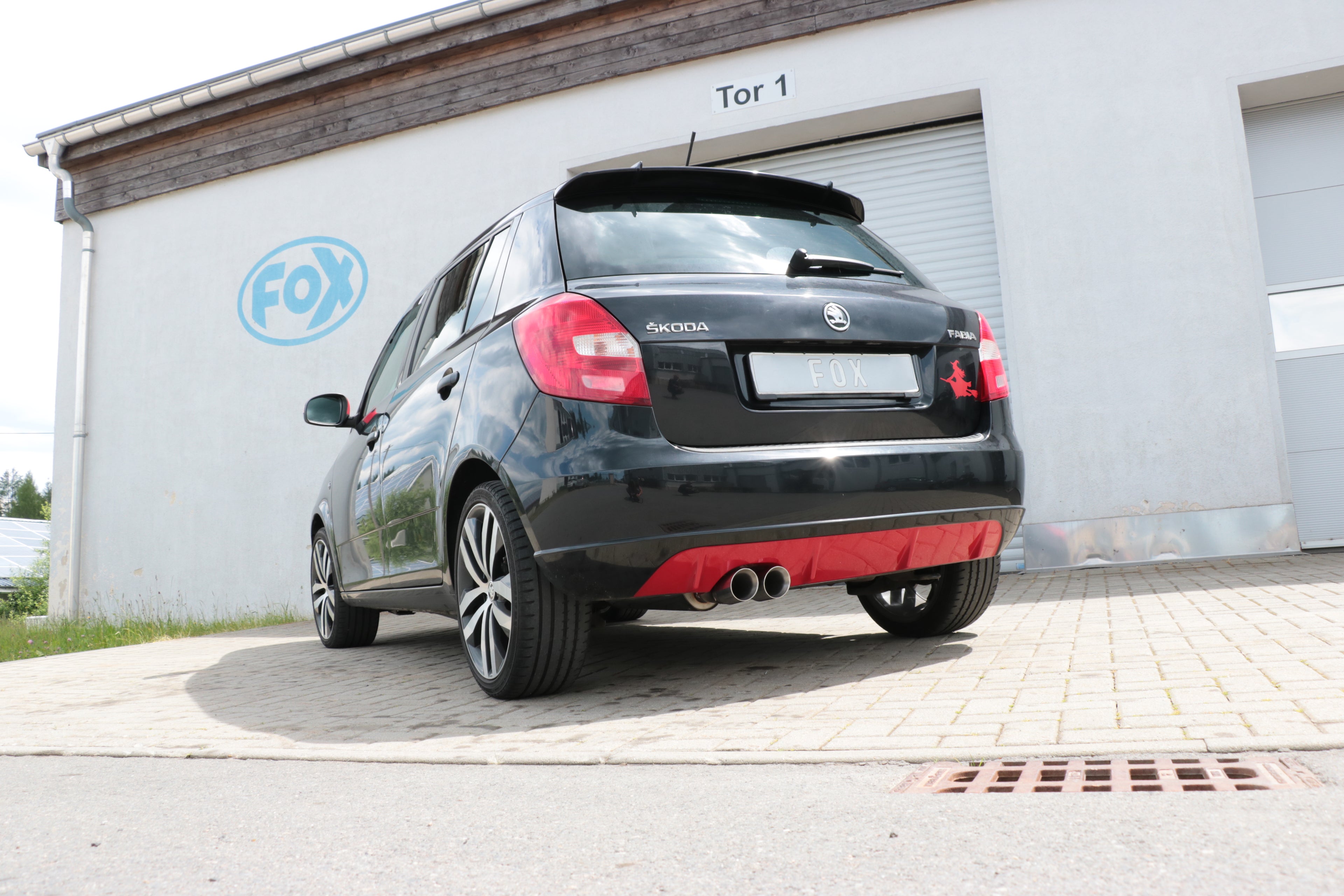Fox passend fürSkoda Fabia  Limousine Endschalldämpfer - 2x76 Typ 25