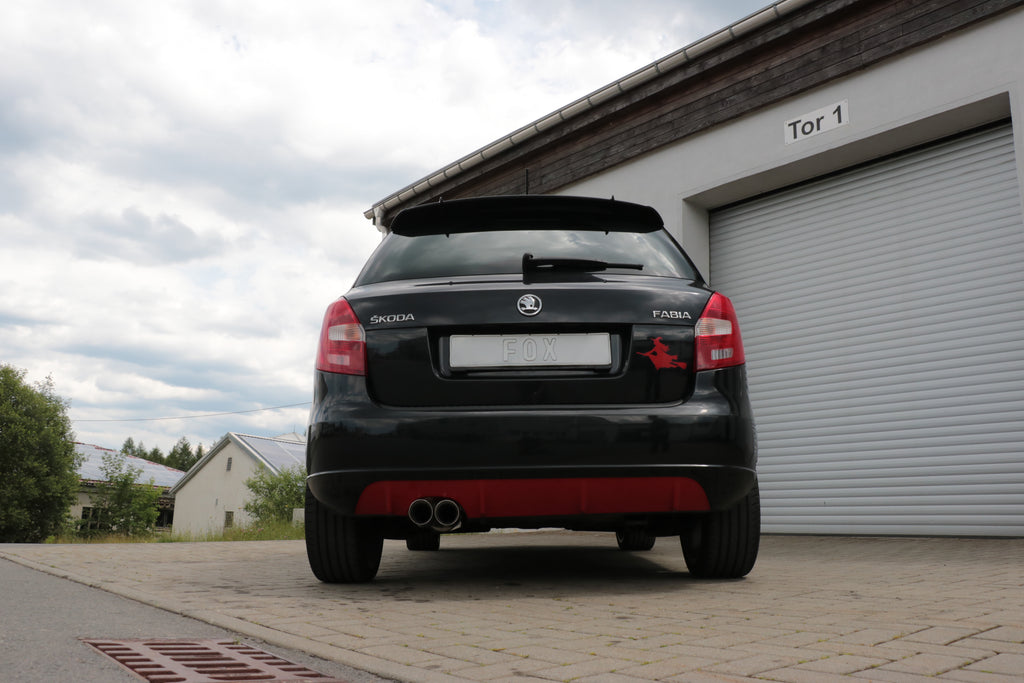 Fox passend fürSkoda Fabia  Limousine Endschalldämpfer - 2x76 Typ 25