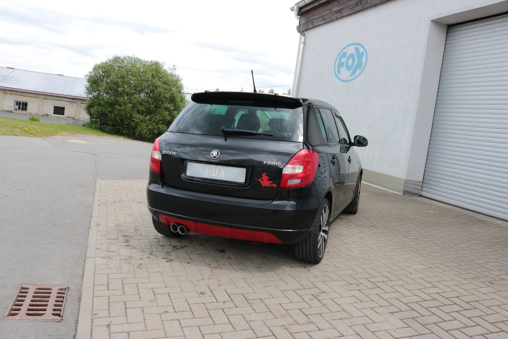 Fox passend fürSkoda Fabia  Limousine Endschalldämpfer - 2x76 Typ 25