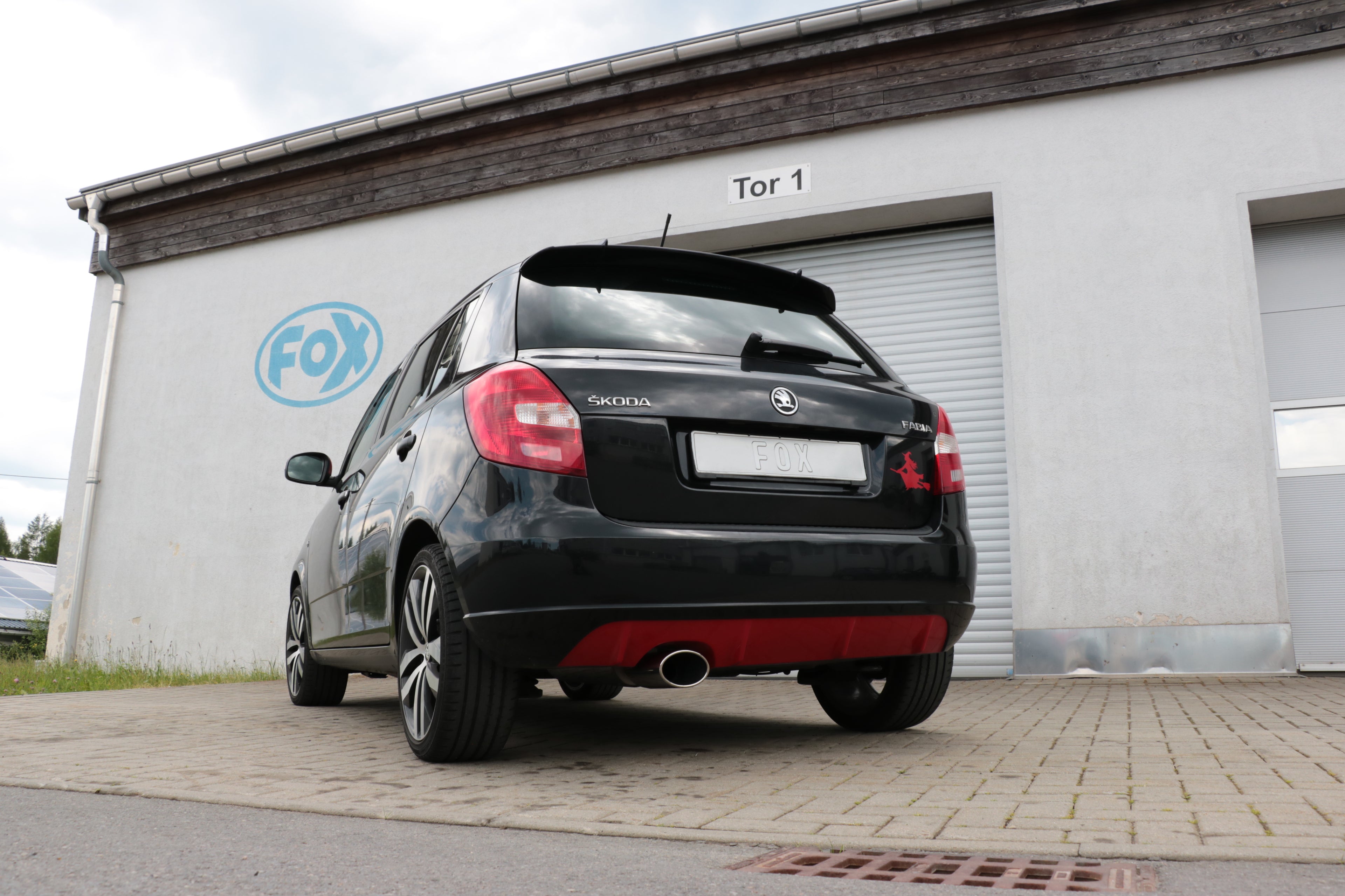 Fox passend fürSkoda Fabia  Limousine Endschalldämpfer - 140x90 Typ 44