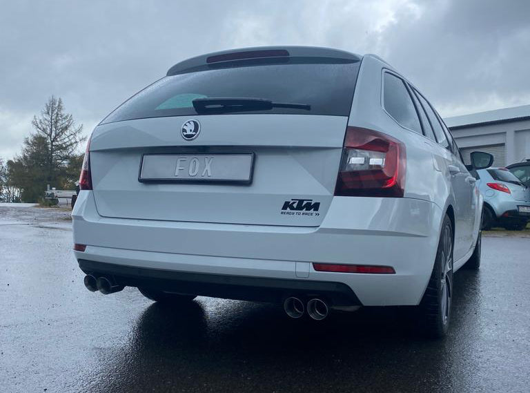 Fox passend fürSkoda Octavia 5E - 2,0l 140kW Endschalldämpfer rechts/links - 2x76 Typ 25 rechts/links