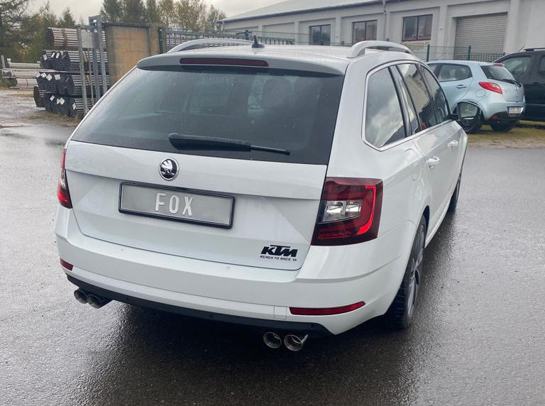 Fox passend fürSkoda Octavia 5E - 2,0l 140kW Endschalldämpfer rechts/links - 2x76 Typ 25 rechts/links