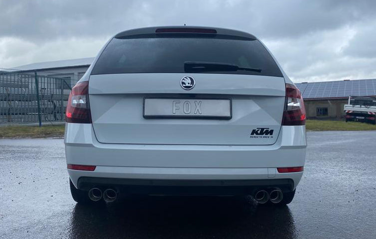 Fox passend fürSkoda Octavia 5E - 2,0l 140kW Endschalldämpfer rechts/links - 2x76 Typ 25 rechts/links