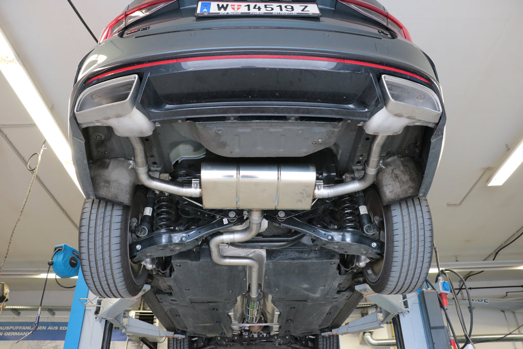 Fox passend fürSkoda Octavia NX RS iV Endschalldämpfer Ausgang rechts/links - Austritt in den originalen Endrohren (Abdeckung und Deckel des rechten Endrohres muss entfernt werden)