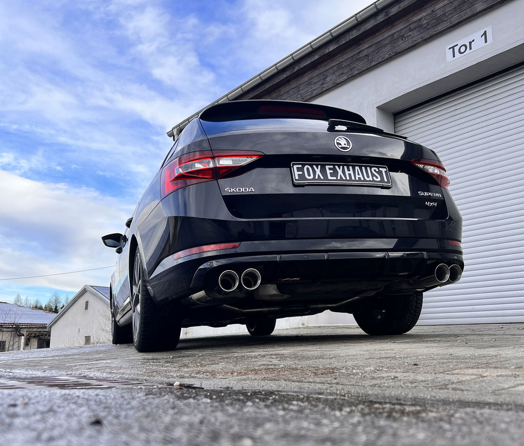 Fox passend fürSkoda Superb III 3V 4x4 Halbanlage ab OPF Ausgang rechts/links - 2x90 Typ 25 rechts/links