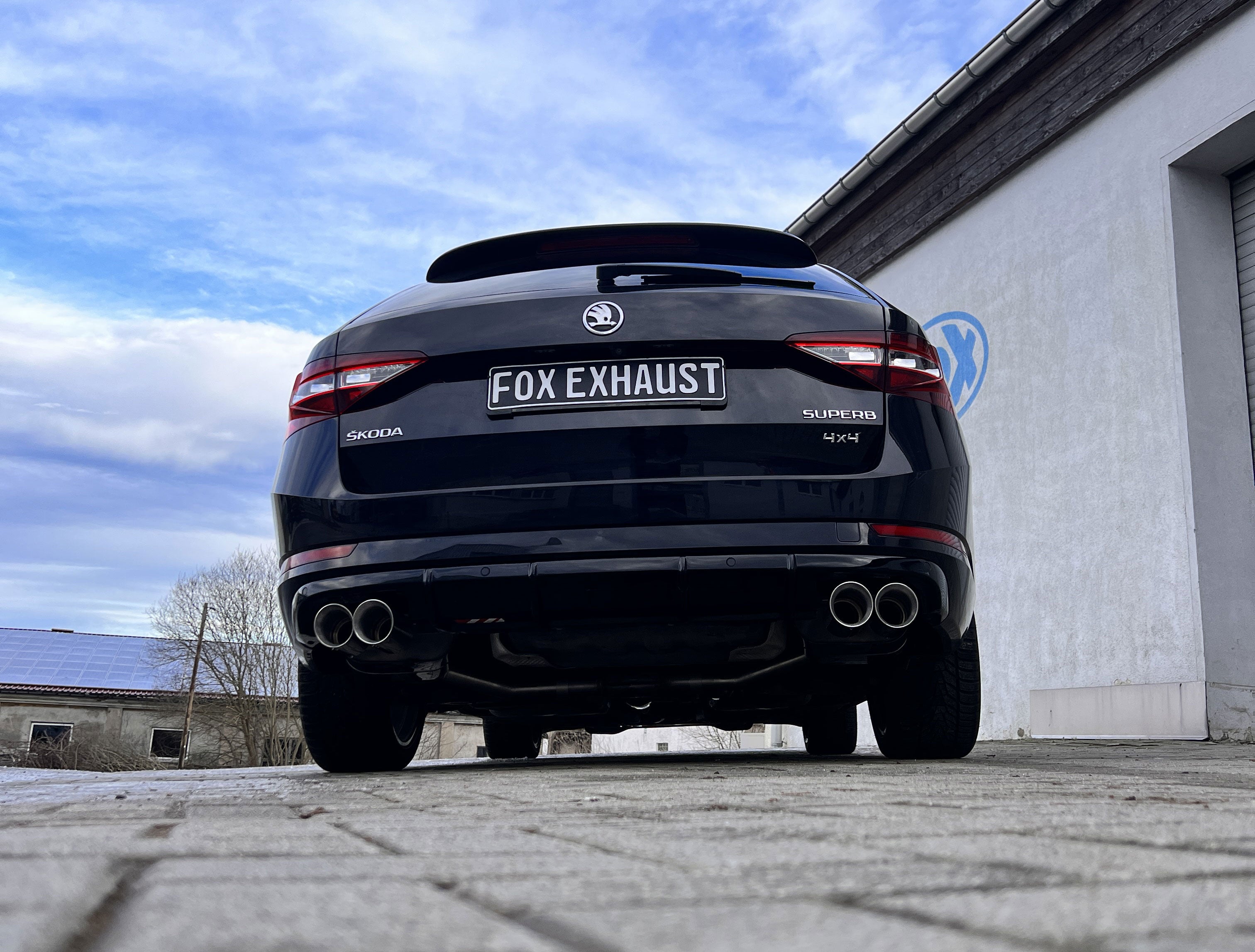 Fox passend für Skoda Superb III 3V 4x4 Halbanlage ab OPF Ausgang rechts/links - 2x90 Typ 25 rechts/links