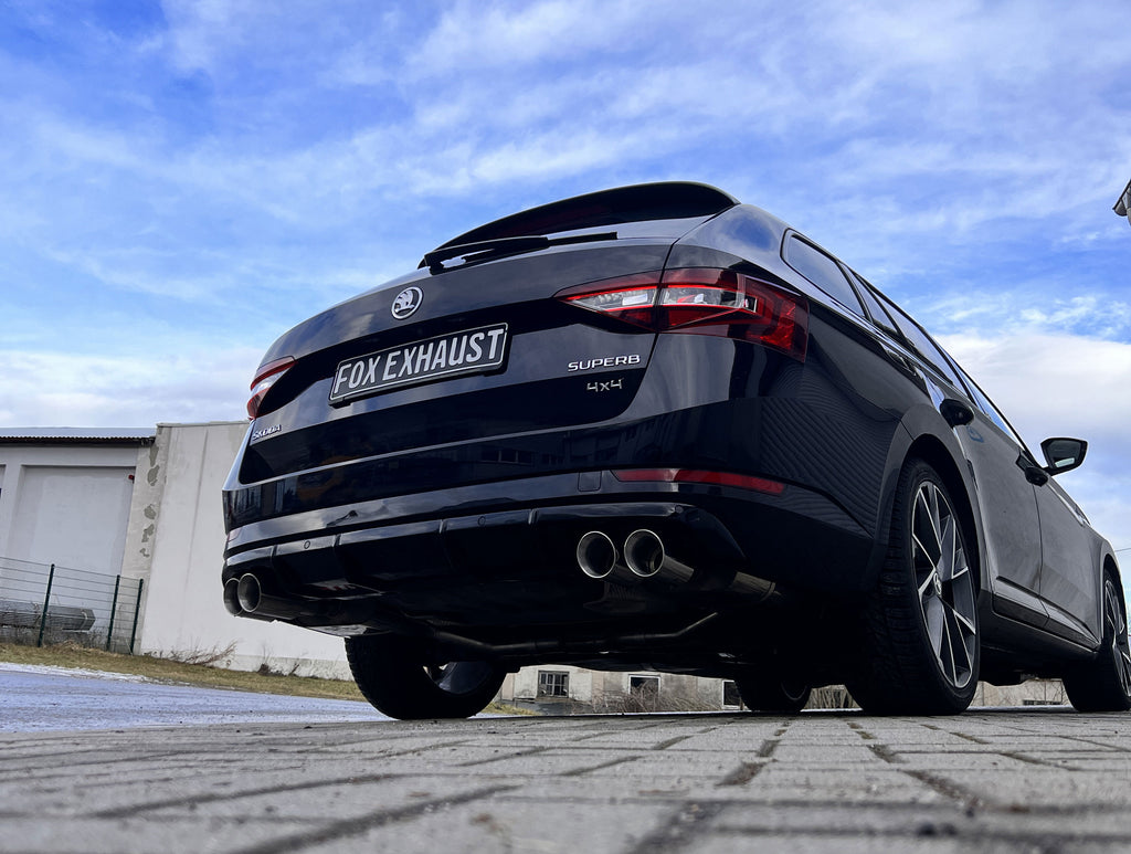 Fox passend fürSkoda Superb III 3V 4x4 Halbanlage ab OPF Ausgang rechts/links - 2x90 Typ 25 rechts/links