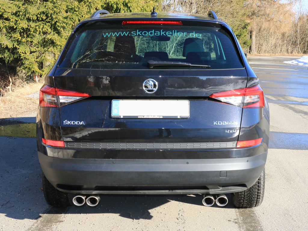 Fox passend fürSkoda Kodiaq 4x4 Endschalldämpfer Ausgang rechts/links - 2x88x74 Typ 32 rechts/links