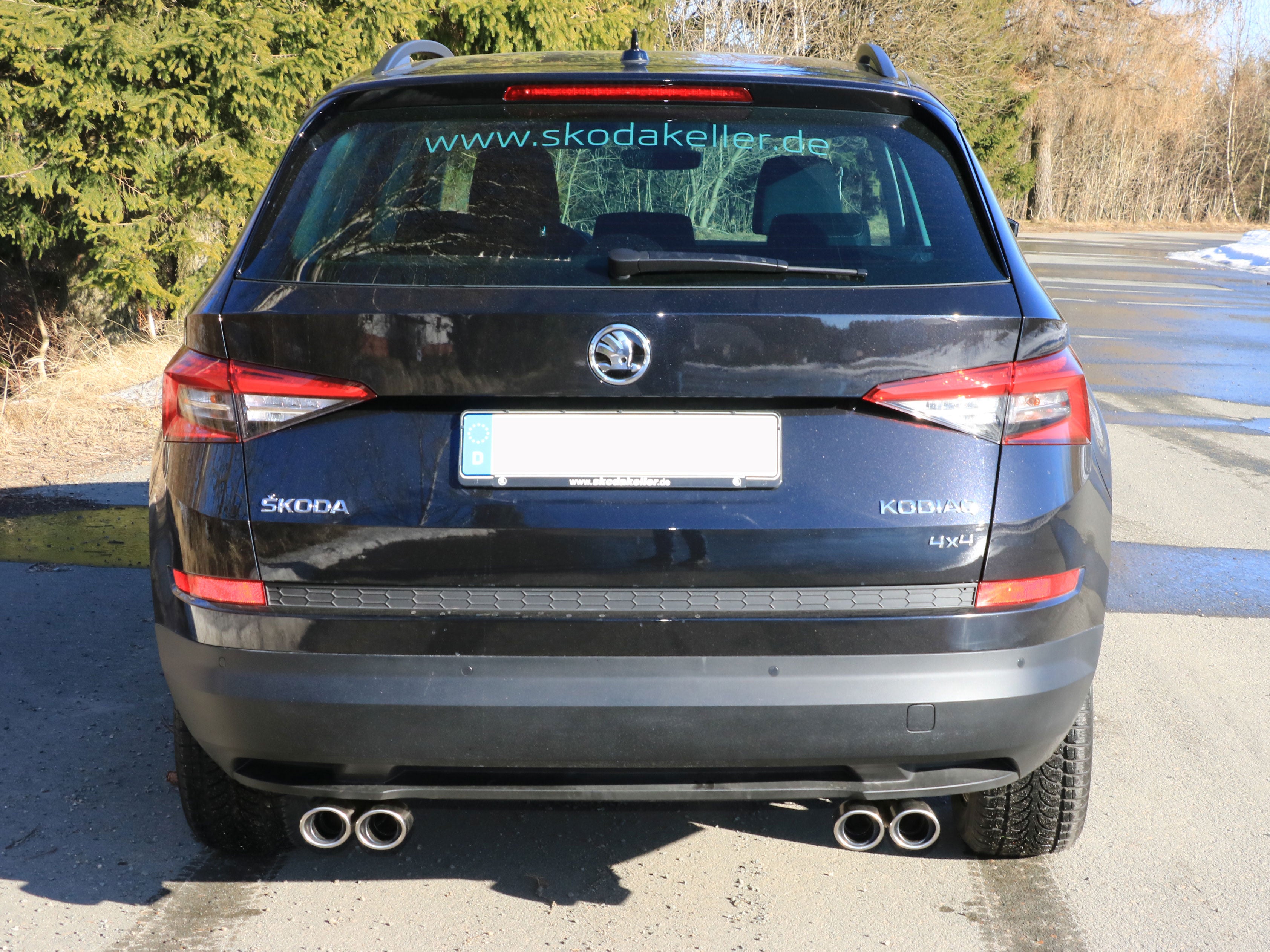 Fox passend fürSkoda Kodiaq 4x4 Endschalldämpfer Ausgang rechts/links - 2x88x74 Typ 32 rechts/links