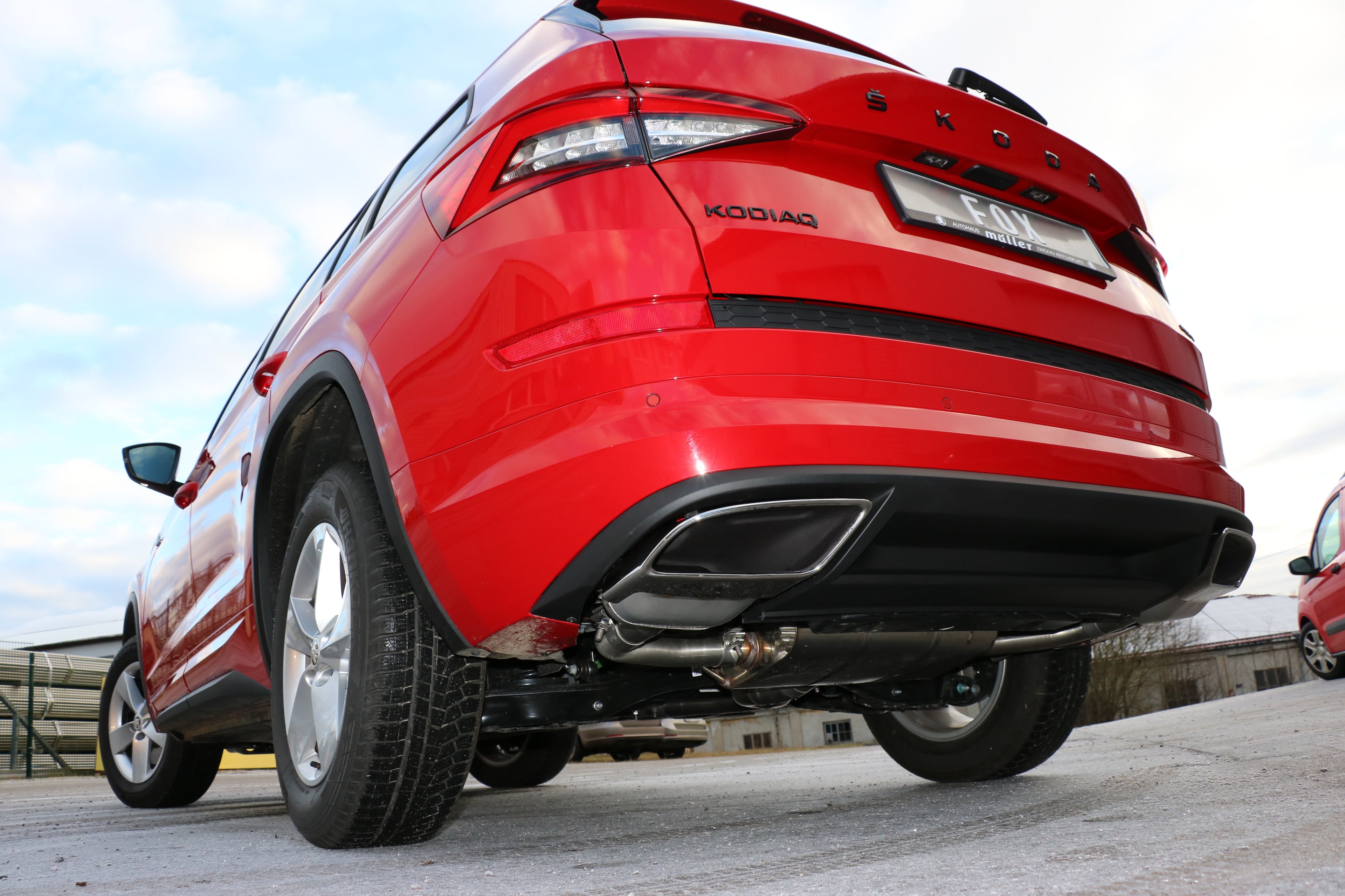 Fox passend fürSkoda Kodiaq 4x4 mit RS-Optik Endschalldämpfer Ausgang rechts/links