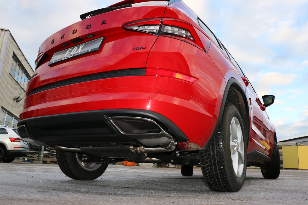 Fox passend fürSkoda Kodiaq 4x4 mit RS-Optik Endschalldämpfer Ausgang rechts/links